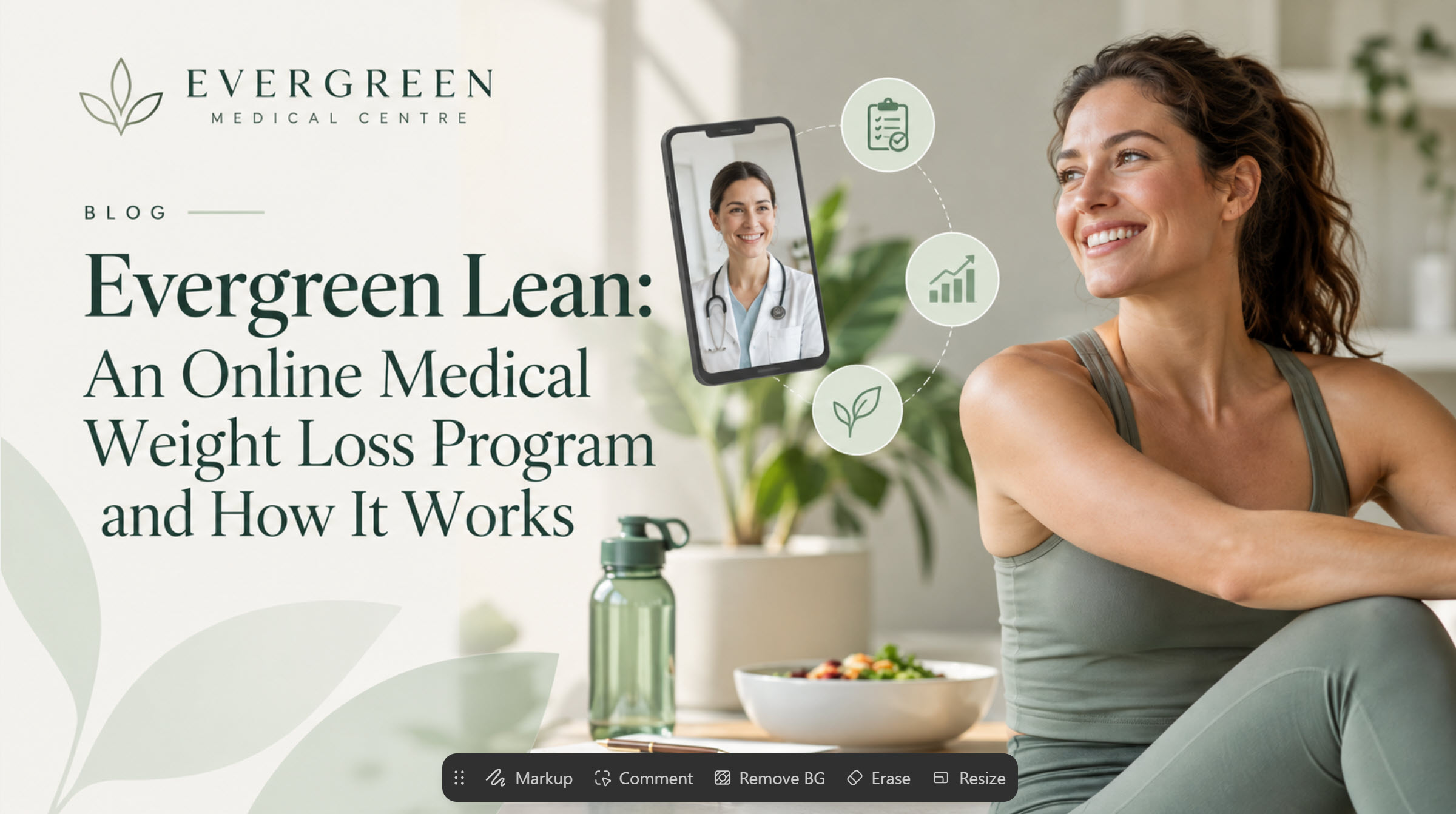 A person using a laptop at home, representing the online assessment step at the start of Evergreen Lean's telehealth-based weight loss program